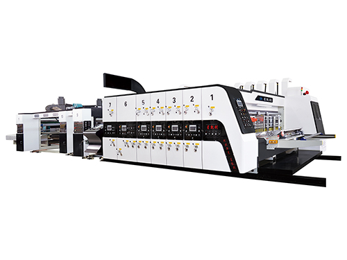 Full adsorption high-speed printing slotting die cutting adhesive box packaging integrated linkage li